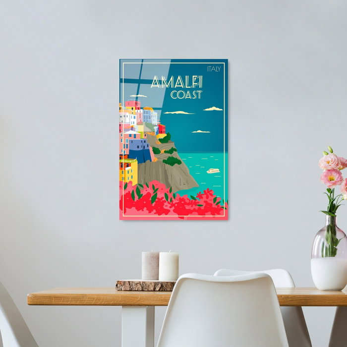 Wallity Cuadro Decorativo de Vidrio Templado Multicolor 30 x 45 cm